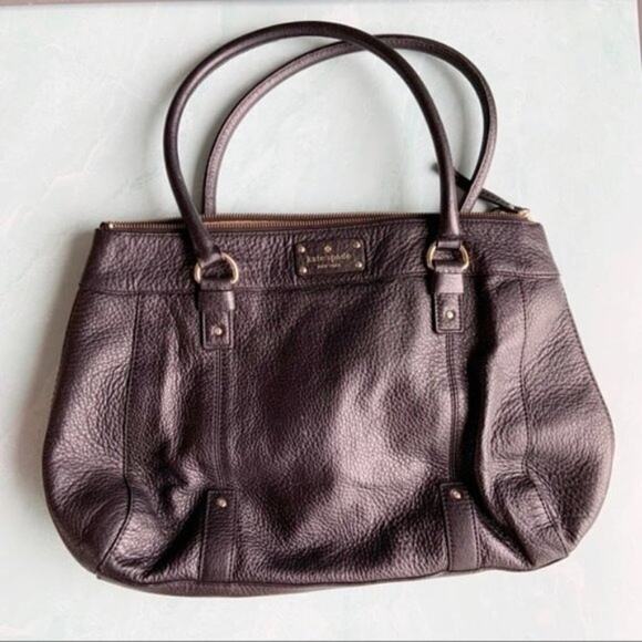KATE SPADE black shoulder back zip closure - Picture 1 of 7